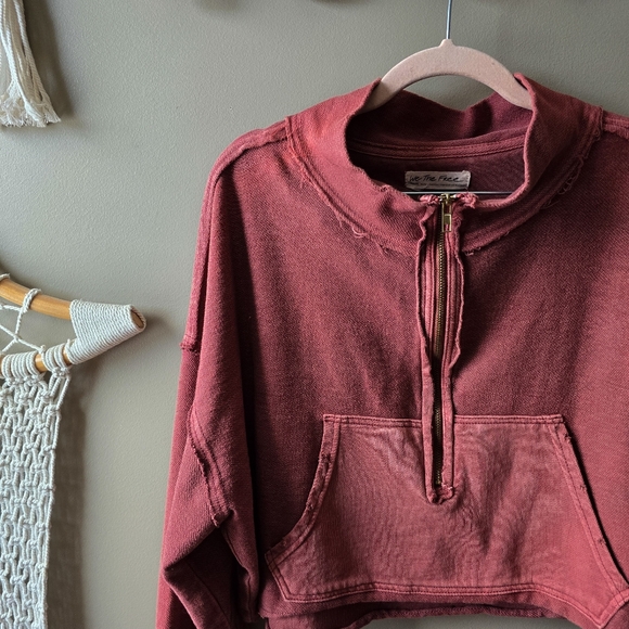 Free People Kitty Boxy Pullover Faded Rust - Picture 5 of 9